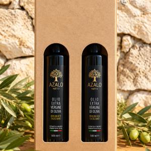 AZALO Gift Box – Olio EVO Biologico Siciliano 2 × 500 ml